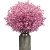 Новая упаковка из 5 искусственных цветов гипсофилы Baby Breath для украшения дома (розовый) для домашнего декора (Ваза в комплект не входит.) шелк