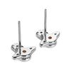 Vivienne Westwood Zircon Brass Earrings Unisex Pink/Silver 6201022002P549