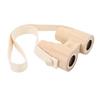 Kids Wooden Binoculars Clear Lens Hanging Strap Portable Binocular Telescope for Outdoor Use Wood