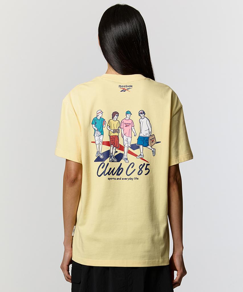 REEBOK Club C 40Th Anniversary Graphic T-Shirt - Butter