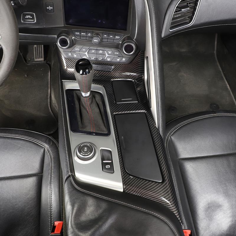 ABS карбоновая центральная консоль автомобиля, панель переключения передач, рамка, накладка для Chevrolet Corvette C7 2014-интерьер