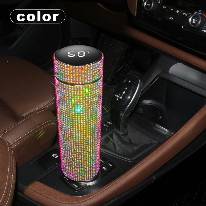 Автомобильный термос-кружка из нержавеющей стали с дисплеем температуры, термос, термостакан, изолированная бутылка для воды, автозапчасти