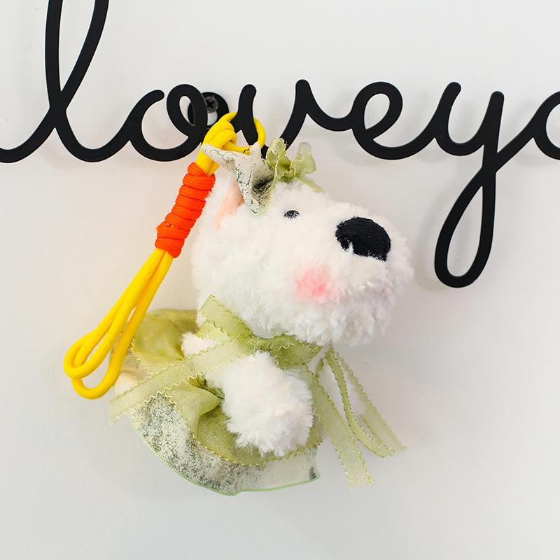 Internet celebrity West Highlands plush dog scrawled puppy plush pendant cartoon doll with keychain bag