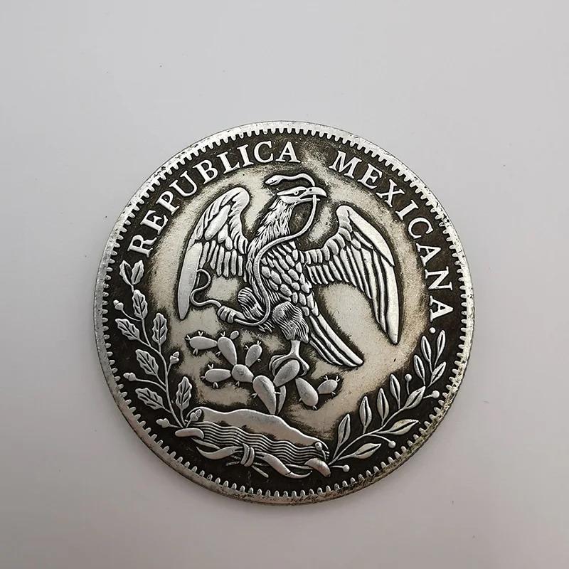 Редкая мексиканская commemorative монета "Орел и Змея" 1882 года, 45 мм, большой диаметр, коллекционная монета для коллекции истории