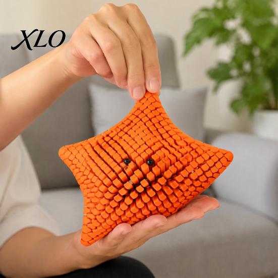 Artistic Desktop Decor 3D Printed Articulated Sea Animal Figurine, Flexible Joint Movable Ocean Bedroom Decorative Items Creature Fidget Toy,