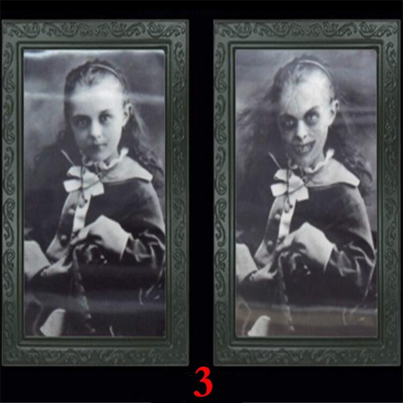 3D изменяющееся лицо привидение фоторамка украшения на Хэллоуин ужасы ремесла украшения для дома с привидениями реквизит для вечеринки на Хэллоуин