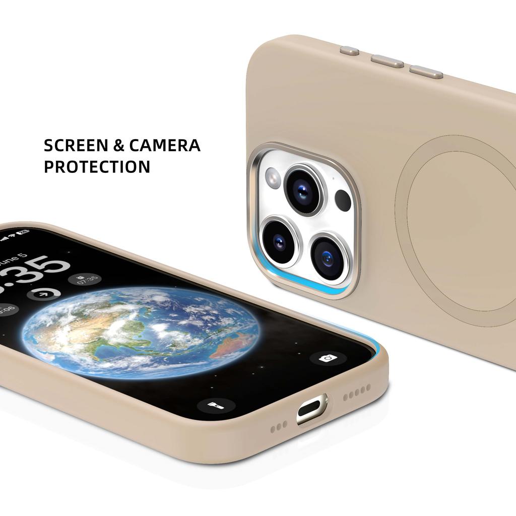 MUTURAL для iPhone 16 Pro Max Магнитный чехол совместим с жидкой силиконовой задней крышкой MagSafe