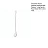 Long Handle Mixing Spoon Stainless Steel Soup Coffee Ice Cream Honey Milk Coffee Scoop Kitchen Utensil Cutlery Flatware