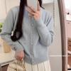 Autumn Women's Sweater Gentle Wind Heart Button Soft Sticky Knit Cardigan Top