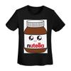 Футболка Nutella Женская с коротким рукавом Футболки с круглым вырезом Уличная одежда Хлопок Летние футболки Уличная одежда