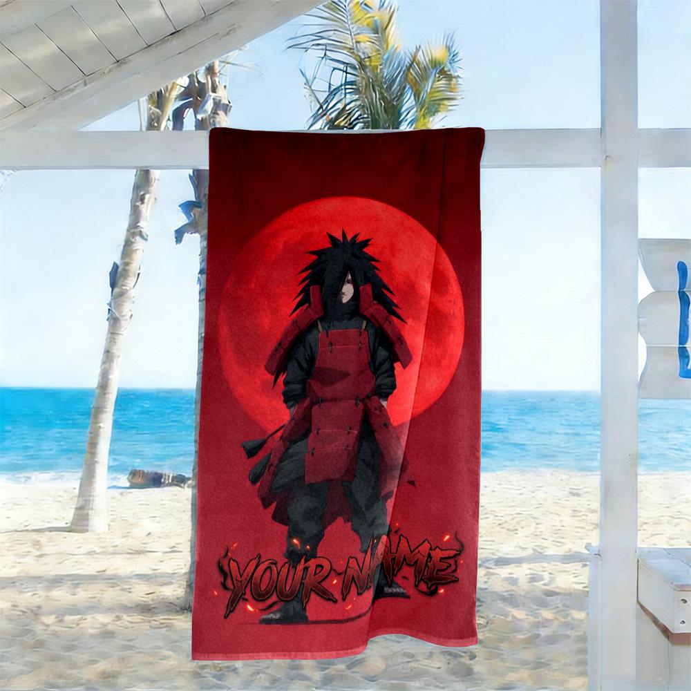 Naruto Character Customize Your Name Beach Towel Super Soft Microfiber Quickdry Fabric Perfect for Traveling Yoga Camping and Swimming