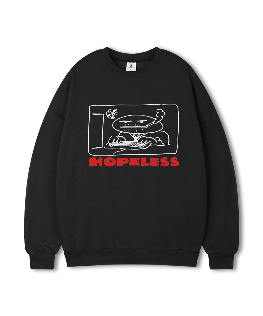 TOPBOY Hopeless Oversized Brushed Print Sweatshirt