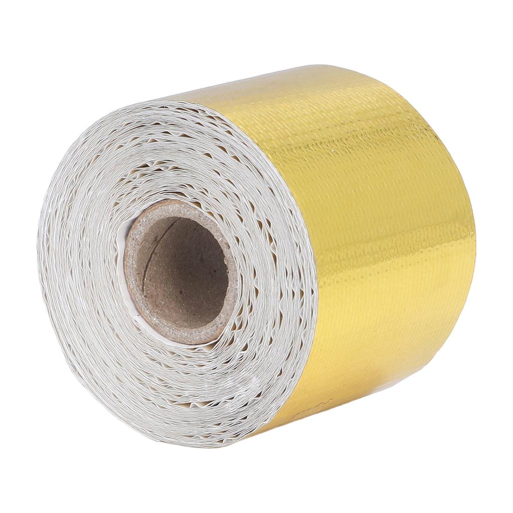 Heat Shield Tape Self Adhesive Aluminum Foil Heat Reflective Resistant Hose Auto Use 2inx32.8ft