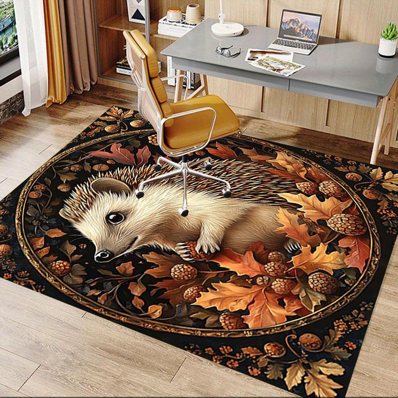 1 шт. Ежик, Осенний Очень Большой Нескользящий Ковер для Пола, Офис, Семья, Спальня, Студия, Ковер Большой Площади, Ковер для Помещений, Яркие Цвета