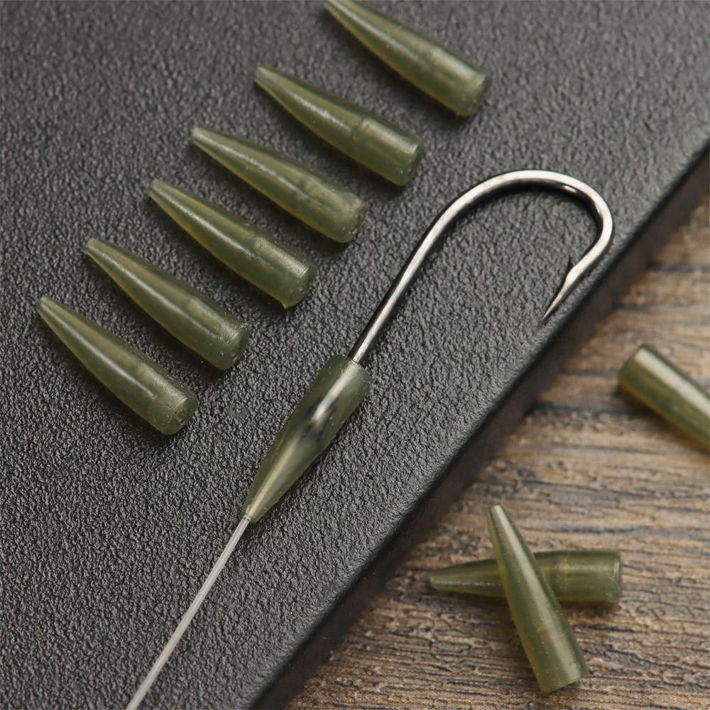 Rubber Anti Tangle Sleeve Tail Rubber Cone Fishing Accessories Connect with Fishing Hook Micro Carp