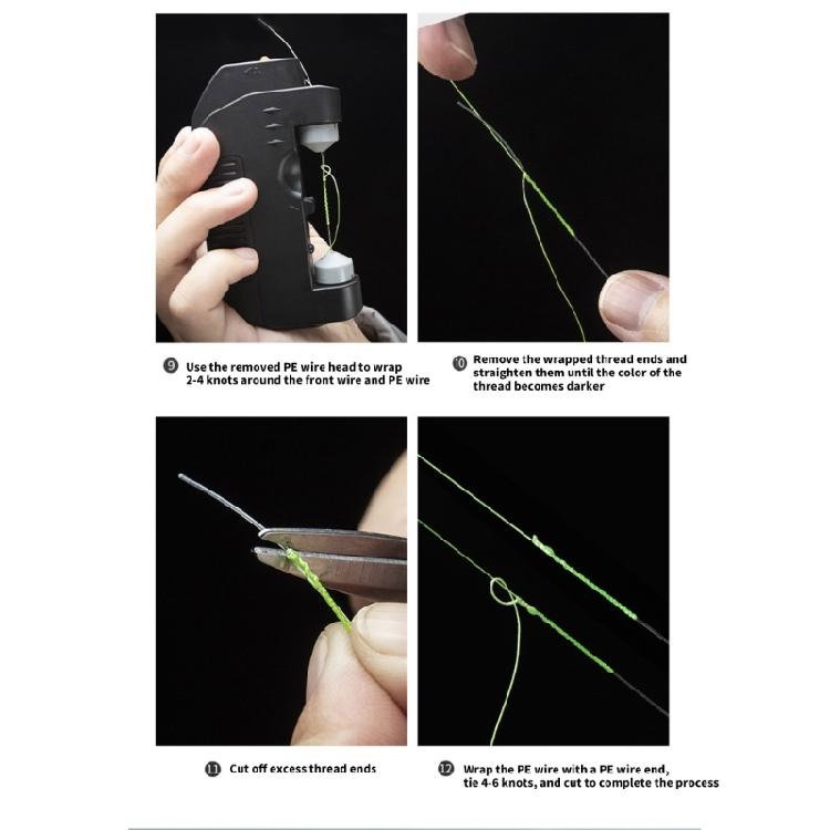 Машина для завязывания узлов на леске для лесоукладчика Рыболовный инструмент для завязывания узлов Быстрый инструмент для завязывания Узел-завязыватель для рыболовной лески Крючковязы