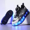New LED Light Up Roller Skates Kids Unisex Rechargeable Dual Wheel Detachable Teenager Entertainment Casual Inline Skates