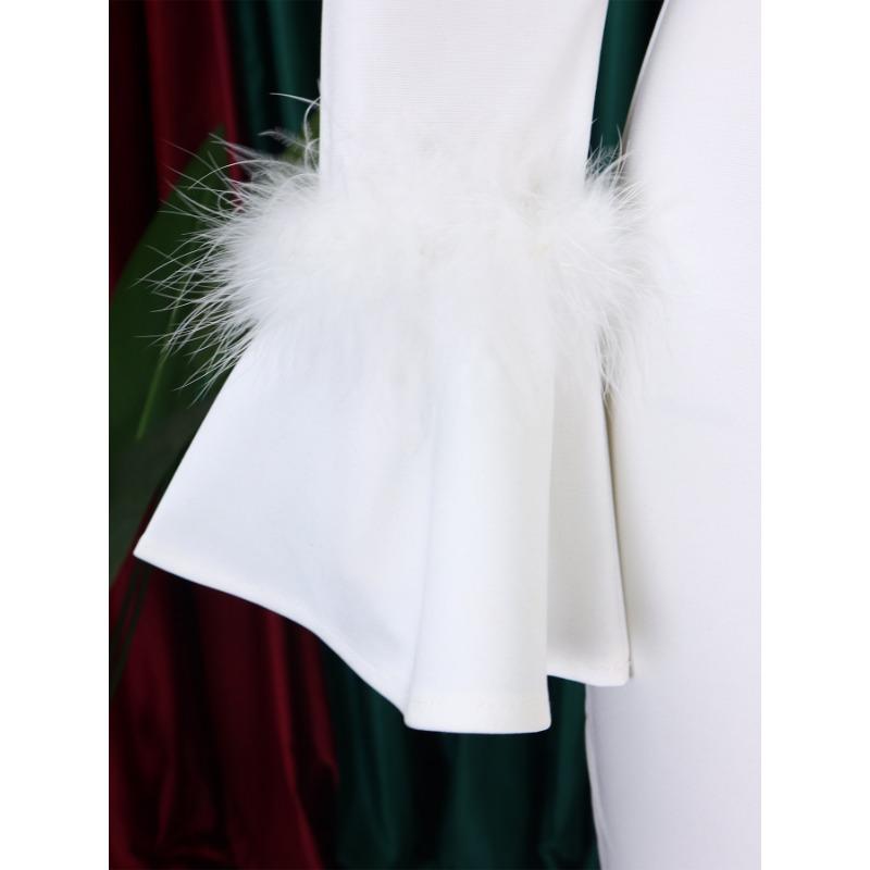 Женское платье больших размеров, модное однотонное платье с запахом и расклешенными рукавами, OL платья