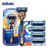 Fusion Proglide Manual Shaving Razor Blades For Men Safety Beard Razors Shaver Hair Removal Machine 1 Handle 5 Blades