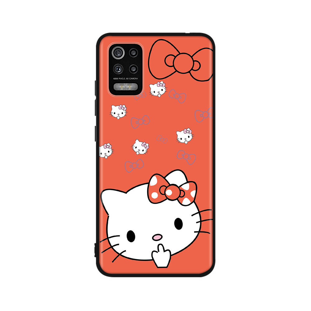 Чехол KT67 Hello Kitty Cartoon для Samsung A04 A14 A23 A34 A54 M23 M33 M52 M53 Realme 10 9 C30S C35 C55 VIVO Y02S Y21 Y33S Y51 X80 Pro Прозрачный чехол