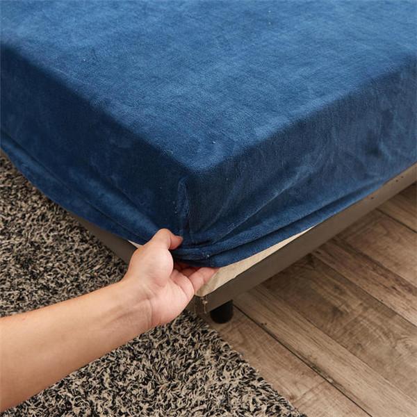 Milk Velvet Super Soft Fitted Sheet Flannel Elastic Band Mattress Cover Bedding Cover Mattress Cover