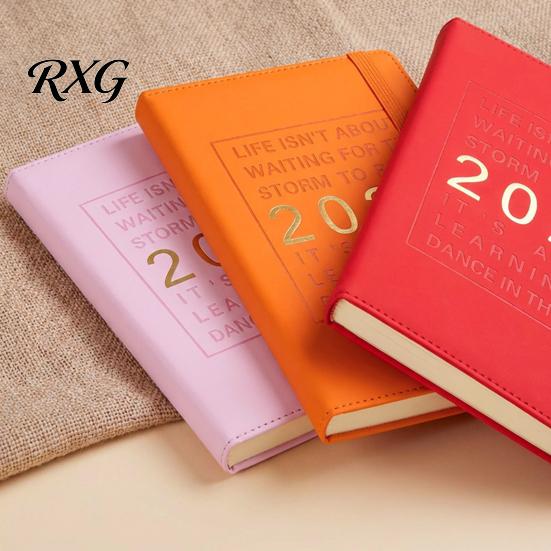 High Capacity Notebook for Journaling 2027 English Weekly Planner A5, 320 Page Schedule with Elastic Yearly Journal Students Band & Pen Holder,