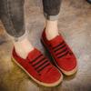 Spring and Autumn Lazy Shoes Sewn Retro Flat-soled Women's Shoes
