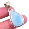 Подвеска из чистого серебра 925 пробы Natural Republic Larimar с драгоценным камнем 1,50 дюйма J9F48