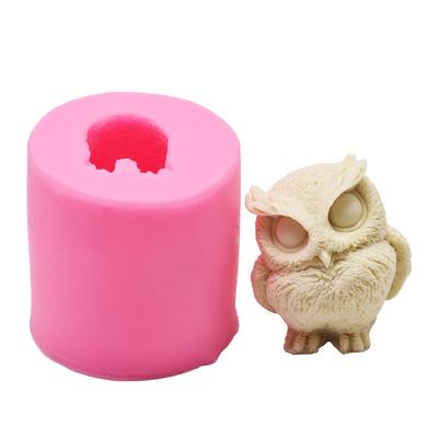 3D Сова Форма для свечей Силиконовая форма для помадки Многоразовая безопасная форма для украшения торта Шоколадная помадка