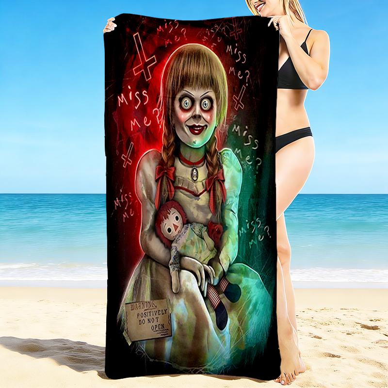 1 шт. Пляжное полотенце Annabelle, быстросохнущее, многоцелевое, для пляжа, бассейна, спортзала, йоги, дома, путешествий, Рождества, Хэллоуина, Рождественский подарок G17