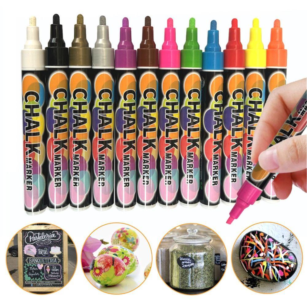 Стираемый жидкий меловой маркер Водорастворимая флуоресцентная ручка Портативная детская художественная ручка Керамика