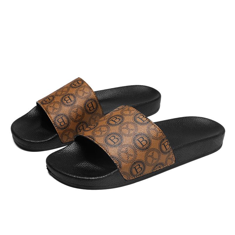 2025 New One-word Slippers Men's Outdoor Sandals Indoor Home Korean Version Non-slip Home Slippers Slippers