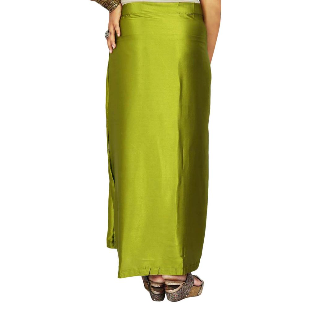 Индийская атласная шелковая юбка из Болливуда, твердая подкладка для сари