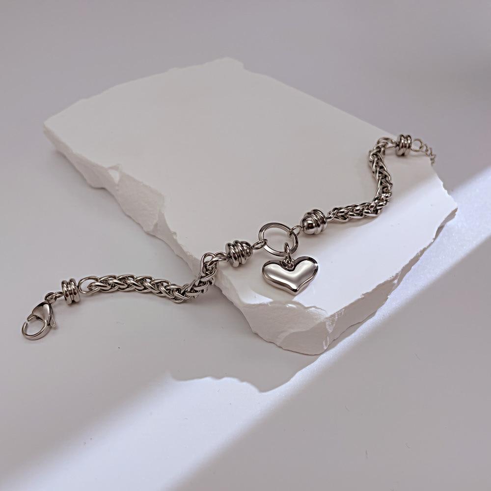 OPK Модный браслет из нержавеющей стали Love для девочек