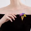 2Pcs Artful Flower Vase Brooch Real/Dried Flower Holder Wearable Floral Lapel Pin Minimalist Art Brooch