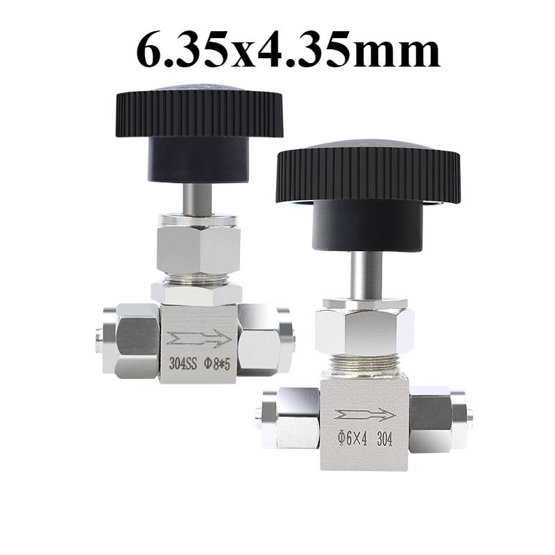 6 8 10 12 мм 1/4" 3/8" 1/2" Дюймовый Шланг Быстрозажимной Игольчатый Клапан из Нержавеющей Стали 304 Регулировка Потока Воздух Вода Масло