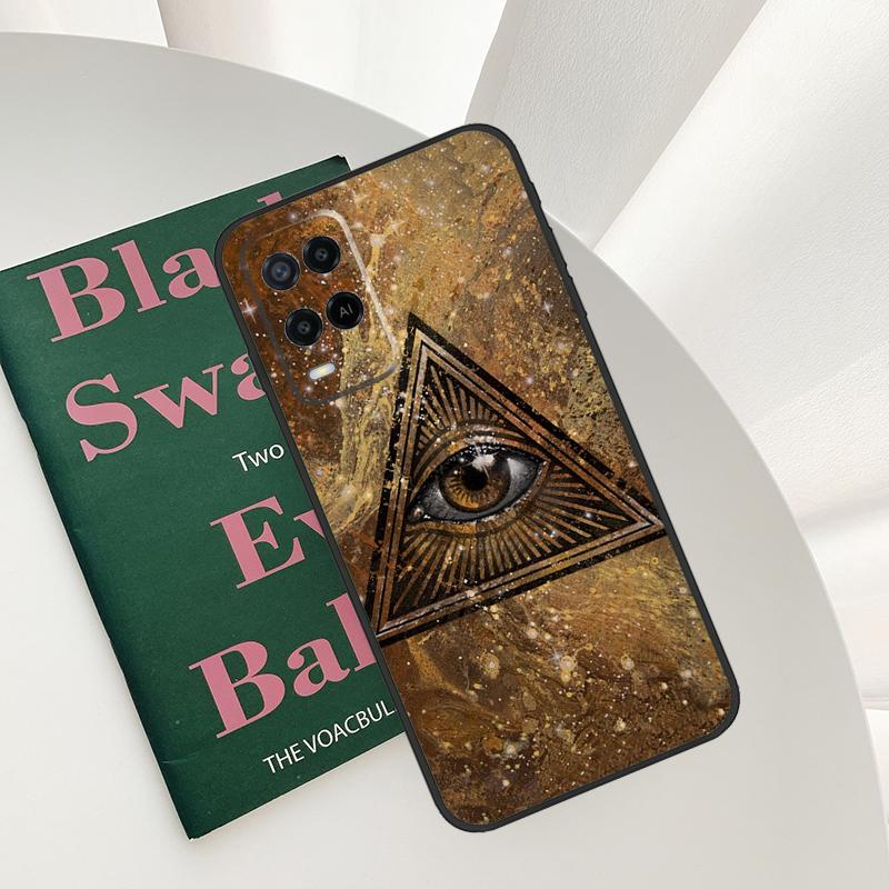 Illuminati Eye Occult Pyramid Case For Oppo A54 A74 A94 A54S A57S A15 A16 A17 A52 A72 A76 A96 A58 A78 A98 A77 A5 A9 Cover