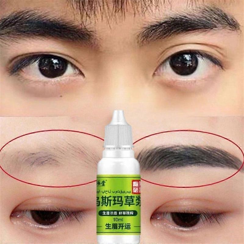 2x Эссенция травы Усьмы для бровей, ресниц, линии роста волос, для густоты волос, жидкая черная жидкость для роста бровей