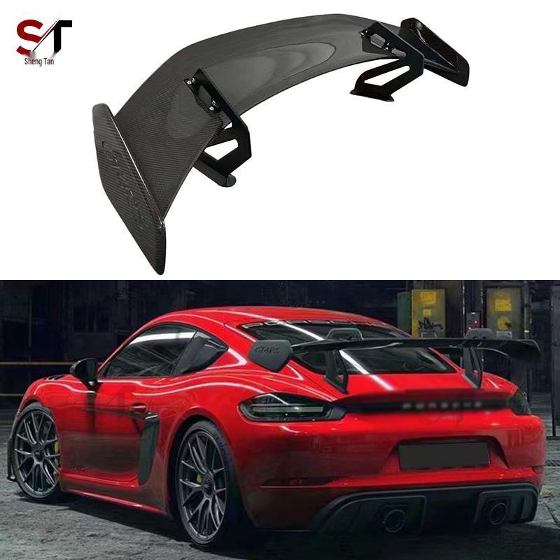 Porsche 718 Carbon Fiber GT4RS Style Rear Spoiler & Diffuser Wing
