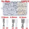 120/135/270/315 шт./кор. изолированный разъем мужского и женского провода 2,8/4,8/6,3 мм электрические обжимные клеммы лопаточные разъемы Ассорти комплект