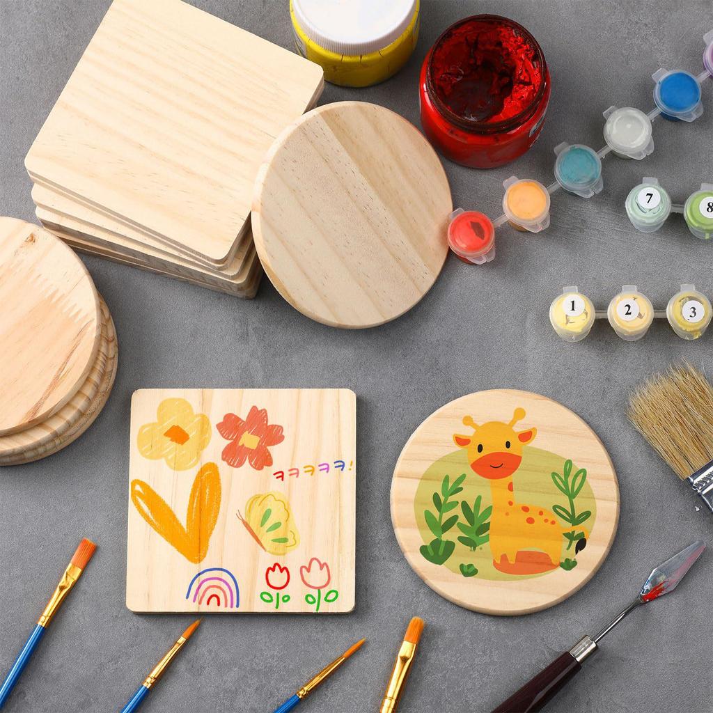 Подставка из массива дерева с гравировкой логотипа - Квадратная, Круглая, в форме Сердца, Термостойкая подставка