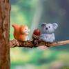 3Pcs Dog Squirrel Fox Rabbit Sheep Duck Pig Cat Horse Frog Turtle Snake Koala Figurine Miniature Fairy Garden Decor Accessories