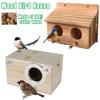 Wood Bird House Nest Birds Breeding Box 1/2 Holes Hanging Bird House Parrot Breeding Decorative Cages Pet Accessories for Home