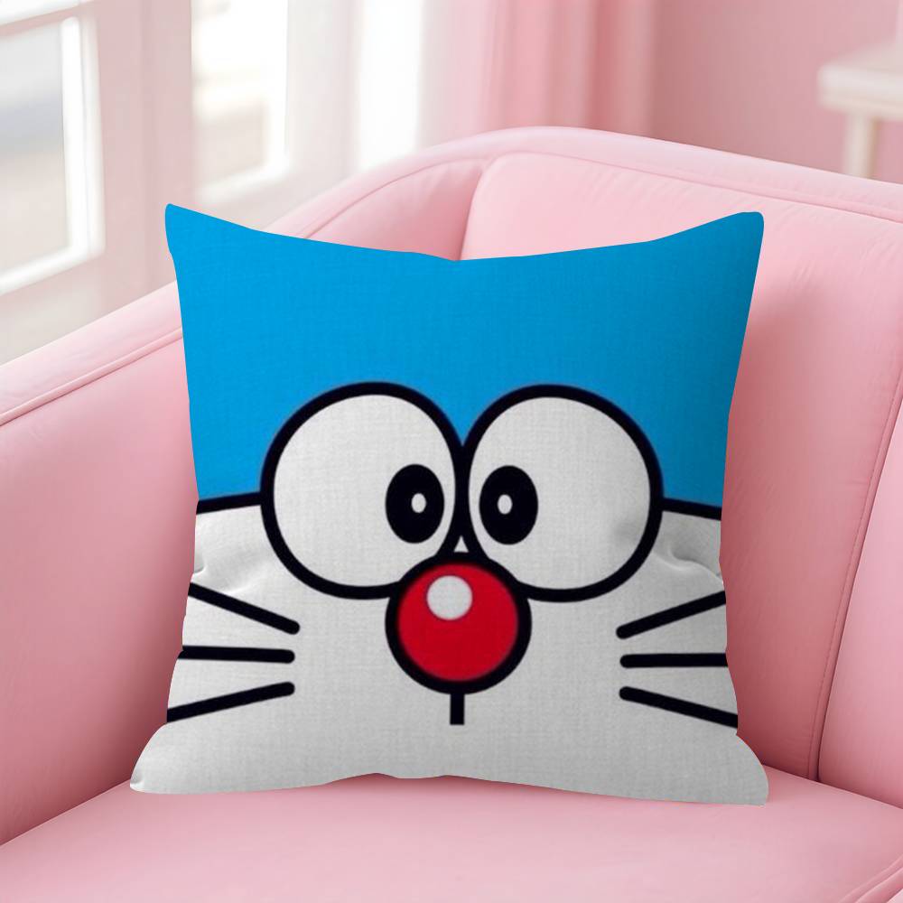 Cushion Cover Car Throw Pillow Case For Sofa Car Christmas Gift Anime Dddoraemon Wwhitepaper
