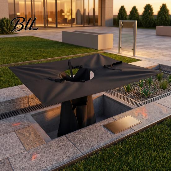 Witch Hat Drain Filter Catch Basin Filter, 48x48x22 Inch for Stormwater Drainage, Industrial Catchment Insert Sediment & Debris Guard with Tie Straps