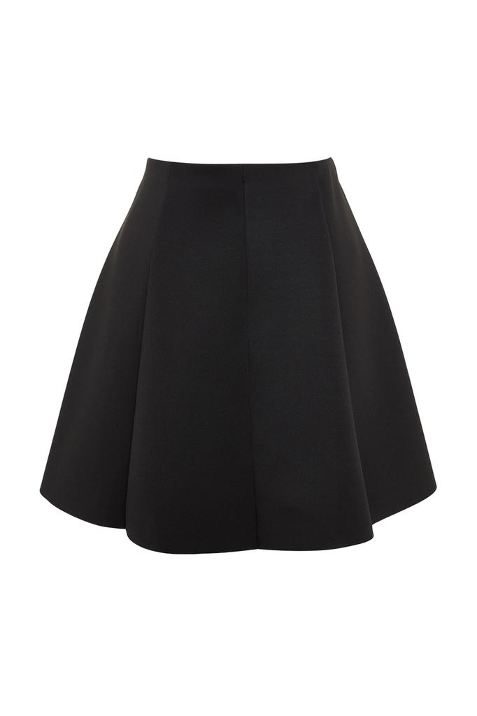 Women Fashion New Skirt Black Skater Mini Knitted Skirt