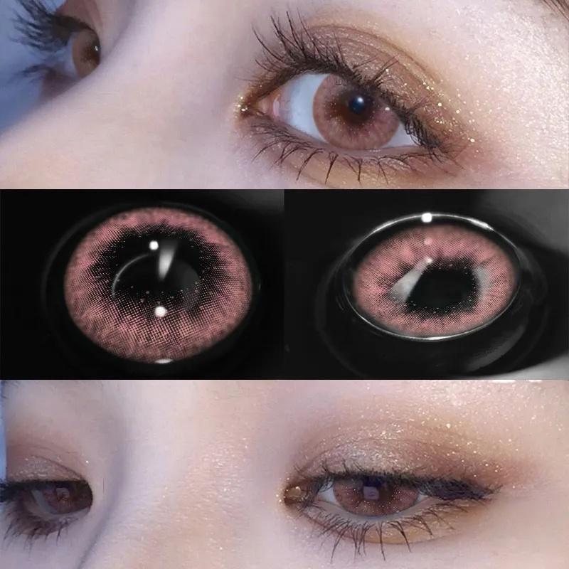 Контактные линзы MillCreek 14,5 мм, большие, красивые, черные, кукольные глаза, 2 шт./1 пара, натуральные, для ежегодного использования, для студентов и женщин, универсальные