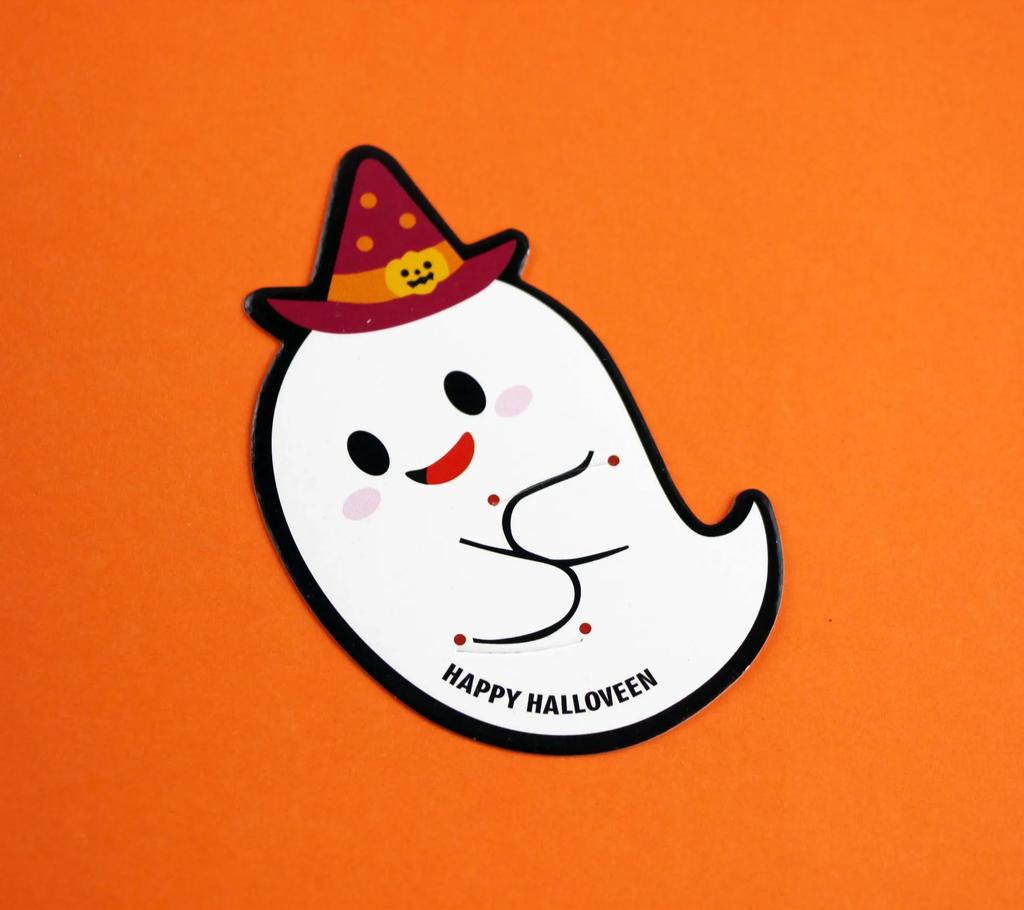 50Pcs Halloween Candy Package Card Ghost Pumpkin Lollipop Holder Cards Kids Halloween Party Home Diy Decor Supplies