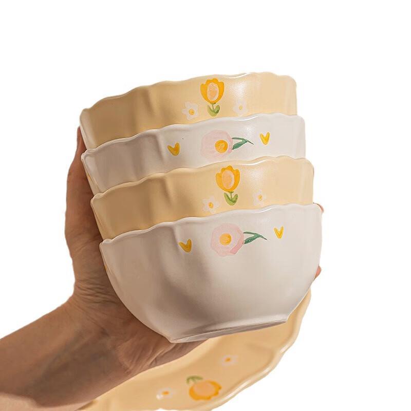 Kangmo French Chanson White Peony 35-Piece Matte Glazed Dinnerware Set