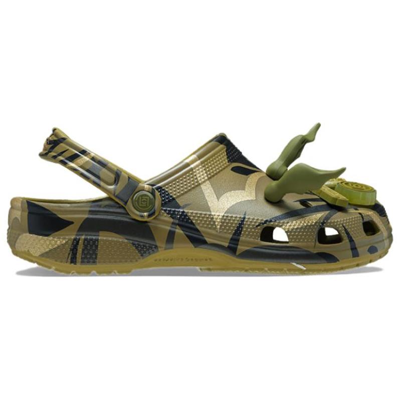 CLOT x Crocs EVA Удобные Универсальные Дырявые Туфли Унисекс Армейский Зеленый Унисекс